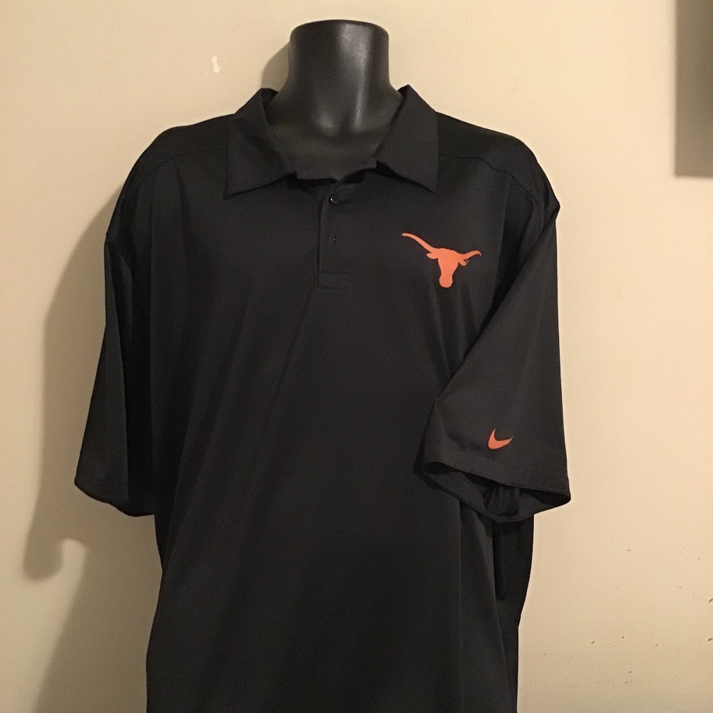 🔥#412, Nike’s, Texas performance polo, size 3XL, chest=31, length=33, NWOT, - Picture 1 of 4